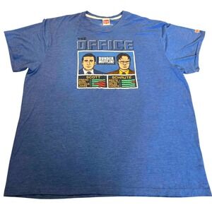 Homage The Office Michael Scott Dwight Schrute Graphic T-Shirt Blue Mens 3XL